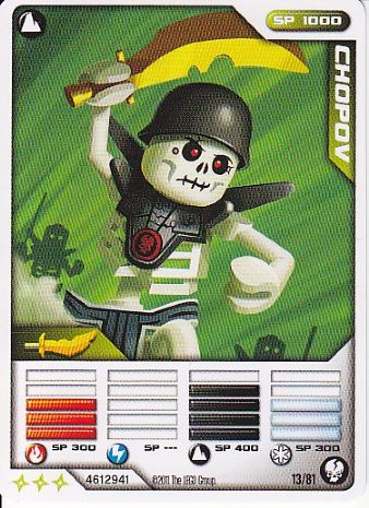 NINJAGO Masters of Spinjitzu Deck #1 Game Card 13 - Chopov - International Version