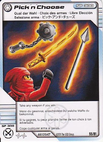 NINJAGO Masters of Spinjitzu Deck #1 Game Card 55 - Pick 'n' Choose - International Version