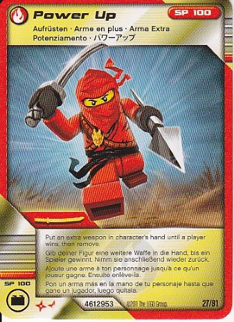 NINJAGO Masters of Spinjitzu Deck #1 Game Card 27 - Power Up - International Version