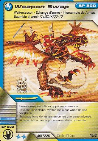 NINJAGO Masters of Spinjitzu Deck #1 Game Card 48 - Weapon Swap - International Version