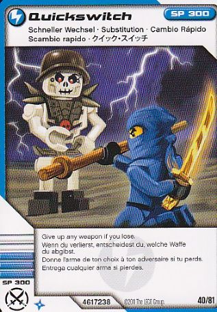 NINJAGO Masters of Spinjitzu Deck #1 Game Card 40 - Quickswitch - International Version