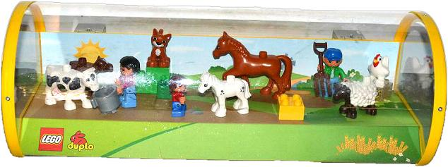 Display Assembled Set, Duplo Farm Animals in Plastic Case