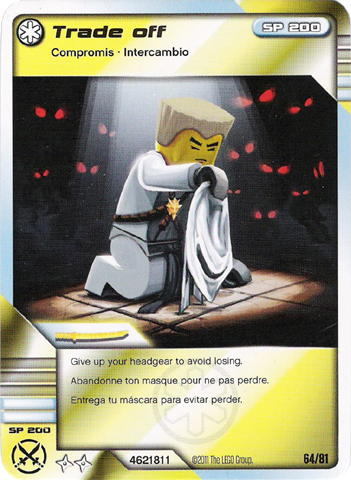 NINJAGO Masters of Spinjitzu Deck #1 Game Card 64 - Trade off - North American Version