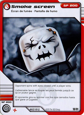 NINJAGO Masters of Spinjitzu Deck #1 Game Card 18 - Smoke Screen - North American Version