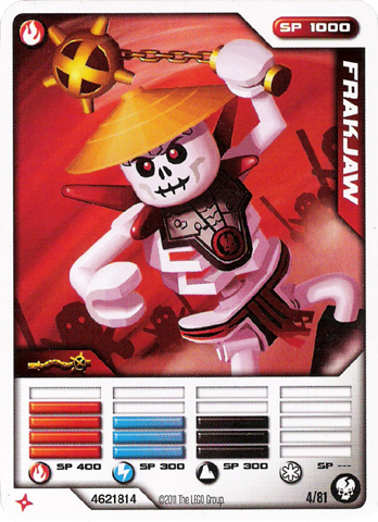 NINJAGO Masters of Spinjitzu Deck #1 Game Card 4 - Frakjaw - North American Version