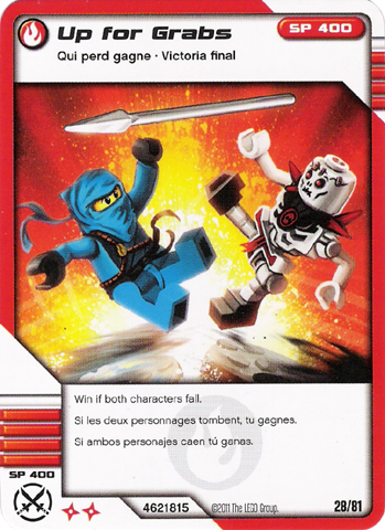 NINJAGO Masters of Spinjitzu Deck #1 Game Card 28 - Up for Grabs - North American Version