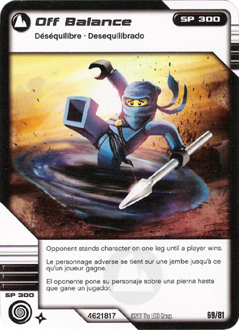 NINJAGO Masters of Spinjitzu Deck #1 Game Card 69 - Off Balance - North American Version