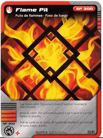 NINJAGO Masters of Spinjitzu Deck #1 Game Card 23 - Flame Pit - North American Version
