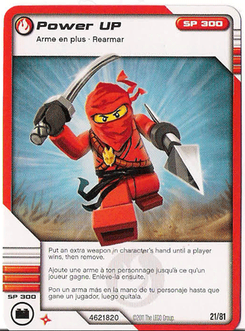 NINJAGO Masters of Spinjitzu Deck #1 Game Card 21 - Power Up - North American Version