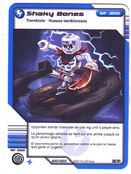 NINJAGO Masters of Spinjitzu Deck #1 Game Card 38 - Shaky Bones - North American Version