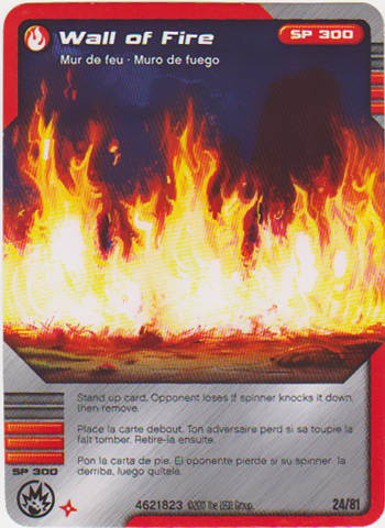 NINJAGO Masters of Spinjitzu Deck #1 Game Card 24 - Wall of Fire - North American Version