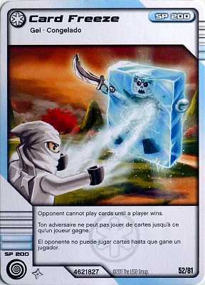 NINJAGO Masters of Spinjitzu Deck #1 Game Card 52 - Card Freeze - North American Version