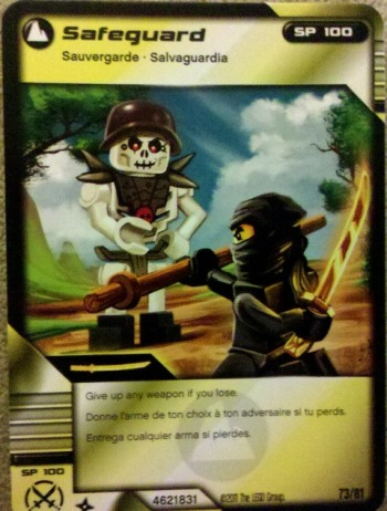 NINJAGO Masters of Spinjitzu Deck #1 Game Card 73 - Safeguard - North American Version