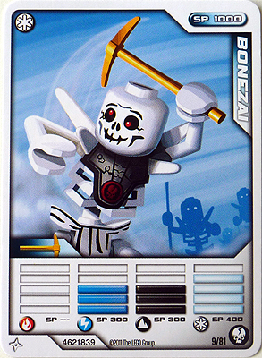 NINJAGO Masters of Spinjitzu Deck #1 Game Card 9 - Bonezai - North American Version