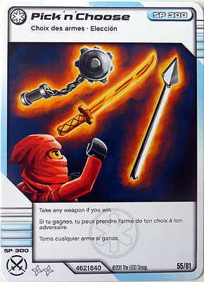 NINJAGO Masters of Spinjitzu Deck #1 Game Card 55 - Pick 'n' Choose - North American Version