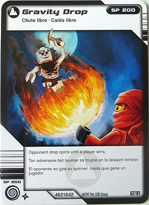 NINJAGO Masters of Spinjitzu Deck #1 Game Card 67 - Gravity Drop - North American Version