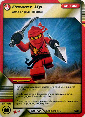 NINJAGO Masters of Spinjitzu Deck #1 Game Card 27 - Power Up - North American Version