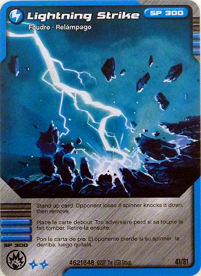NINJAGO Masters of Spinjitzu Deck #1 Game Card 41 - Lightning Strike - North American Version