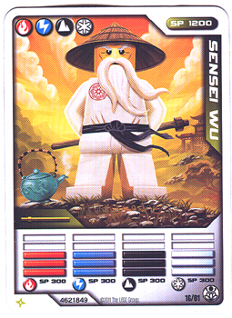 NINJAGO Masters of Spinjitzu Deck #1 Game Card 16 - Sensei Wu - North American Version