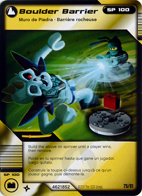 NINJAGO Masters of Spinjitzu Deck #1 Game Card 75 - Boulder Barrier - North American Version