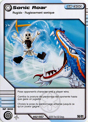 NINJAGO Masters of Spinjitzu Deck #1 Game Card 56 - Sonic Roar - North American Version