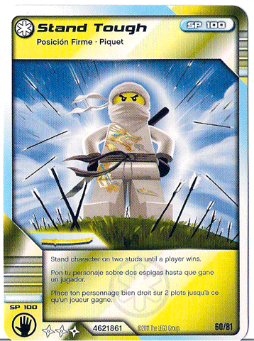 NINJAGO Masters of Spinjitzu Deck #1 Game Card 60 - Stand Tough - North American Version