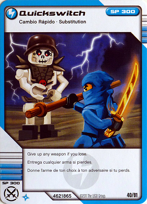 NINJAGO Masters of Spinjitzu Deck #1 Game Card 40 - Quickswitch - North American Version