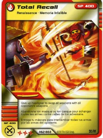 NINJAGO Masters of Spinjitzu Deck #1 Game Card 32 - Total Recall - North American Version
