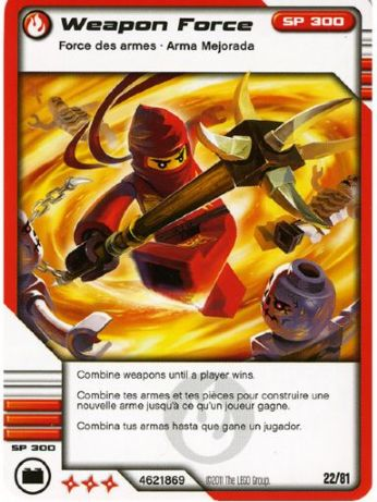 NINJAGO Masters of Spinjitzu Deck #1 Game Card 22 - Weapon Force - North American Version