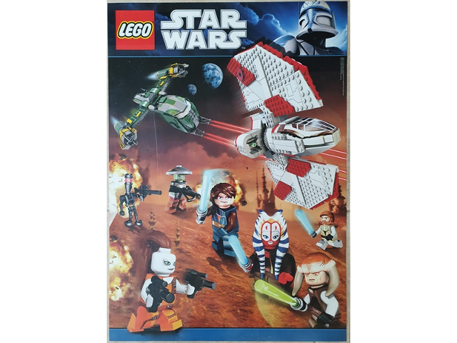 Star Wars 2011 Poster Jedi T-6 Shuttle (7931) / Bounty Hunter Assault Gunship (7930)