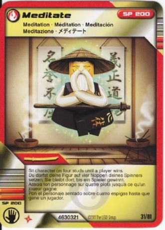 NINJAGO Masters of Spinjitzu Deck #1 Game Card 31 - Meditate - International Version