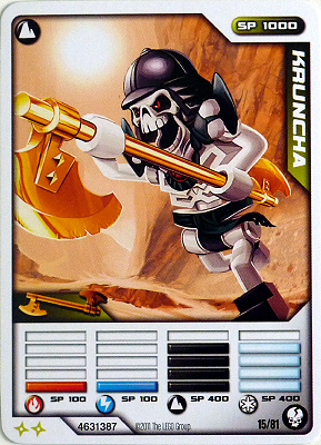NINJAGO Masters of Spinjitzu Deck #1 Game Card 15 - Kruncha - North American Version