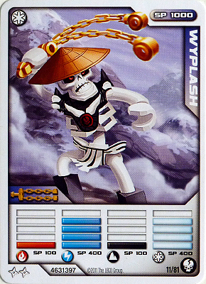 NINJAGO Masters of Spinjitzu Deck #1 Game Card 11 - Wyplash - North American Version