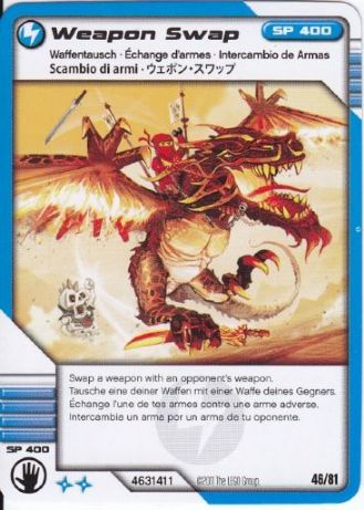 NINJAGO Masters of Spinjitzu Deck #1 Game Card 46 - Weapon Swap - International Version