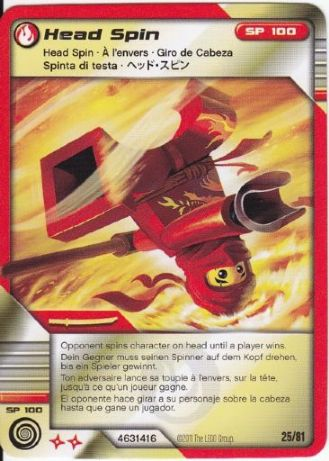 NINJAGO Masters of Spinjitzu Deck #1 Game Card 25 - Head Spin - International Version