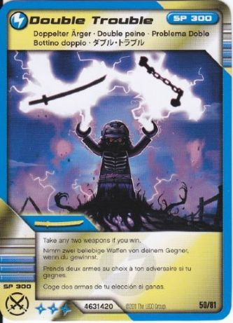 NINJAGO Masters of Spinjitzu Deck #1 Game Card 50 - Double Trouble - International Version