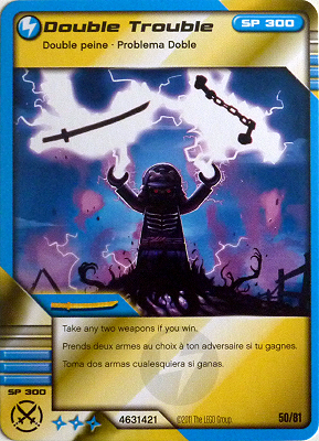 NINJAGO Masters of Spinjitzu Deck #1 Game Card 50 - Double Trouble - North American Version