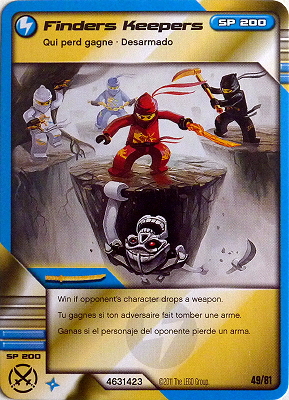 NINJAGO Masters of Spinjitzu Deck #1 Game Card 49 - Finders Keepers - North American Version