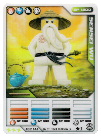 NINJAGO Masters of Spinjitzu Deck #1 Game Card *1 - Sensei Wu (3D Lenticular Edition)