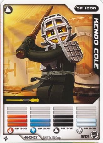 NINJAGO Masters of Spinjitzu Deck #2 Game Card 15 - Kendo Cole - International Version