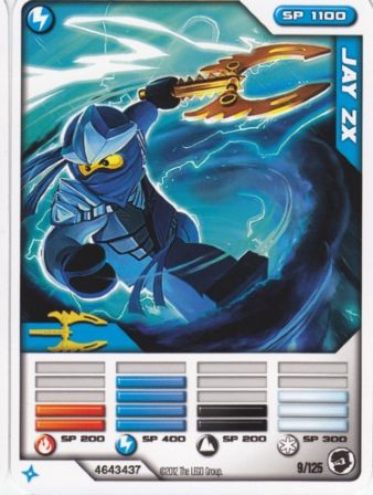 NINJAGO Masters of Spinjitzu Deck #2 Game Card 9 - Jay ZX - International Version