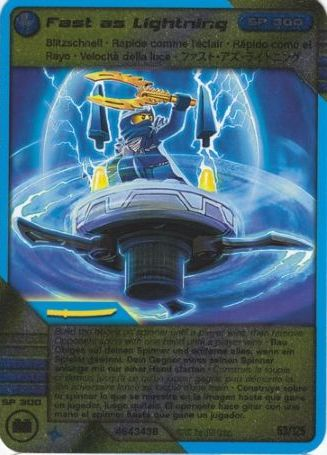 NINJAGO Masters of Spinjitzu Deck #2 Game Card 53 - Fast as Lightning - International Version