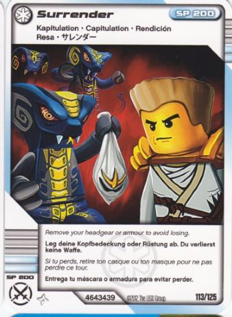 NINJAGO Masters of Spinjitzu Deck #2 Game Card 113 - Surrender - International Version