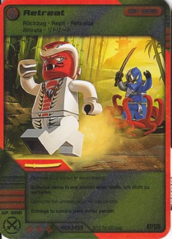 NINJAGO Masters of Spinjitzu Deck #2 Game Card 47 - Retreat - International Version