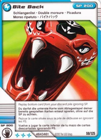 NINJAGO Masters of Spinjitzu Deck #2 Game Card 59 - Bite Back - International Version