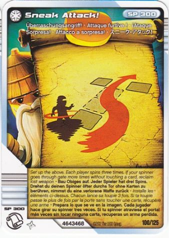 NINJAGO Masters of Spinjitzu Deck #2 Game Card 100 - Sneak Attack! - International Version