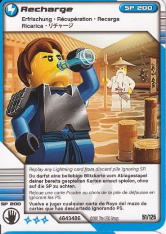 NINJAGO Masters of Spinjitzu Deck #2 Game Card 51 - Recharge - International Version