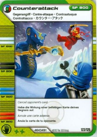 NINJAGO Masters of Spinjitzu Deck #2 Game Card 123 - Counterattack - International Version