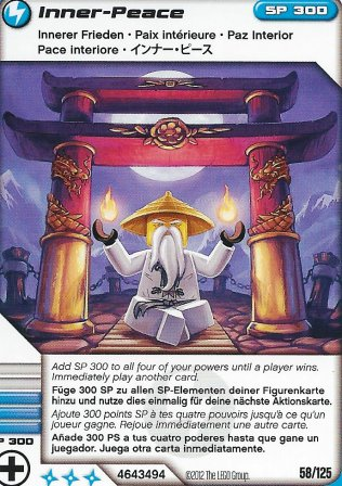 NINJAGO Masters of Spinjitzu Deck #2 Game Card 58 - Inner-Peace - International Version