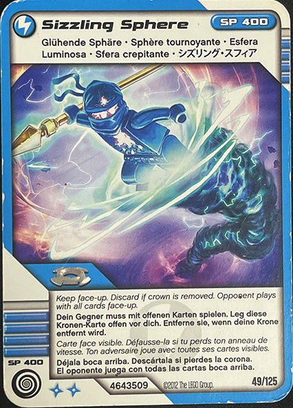 NINJAGO Masters of Spinjitzu Deck #2 Game Card 49 - Sizzling Sphere - International Version
